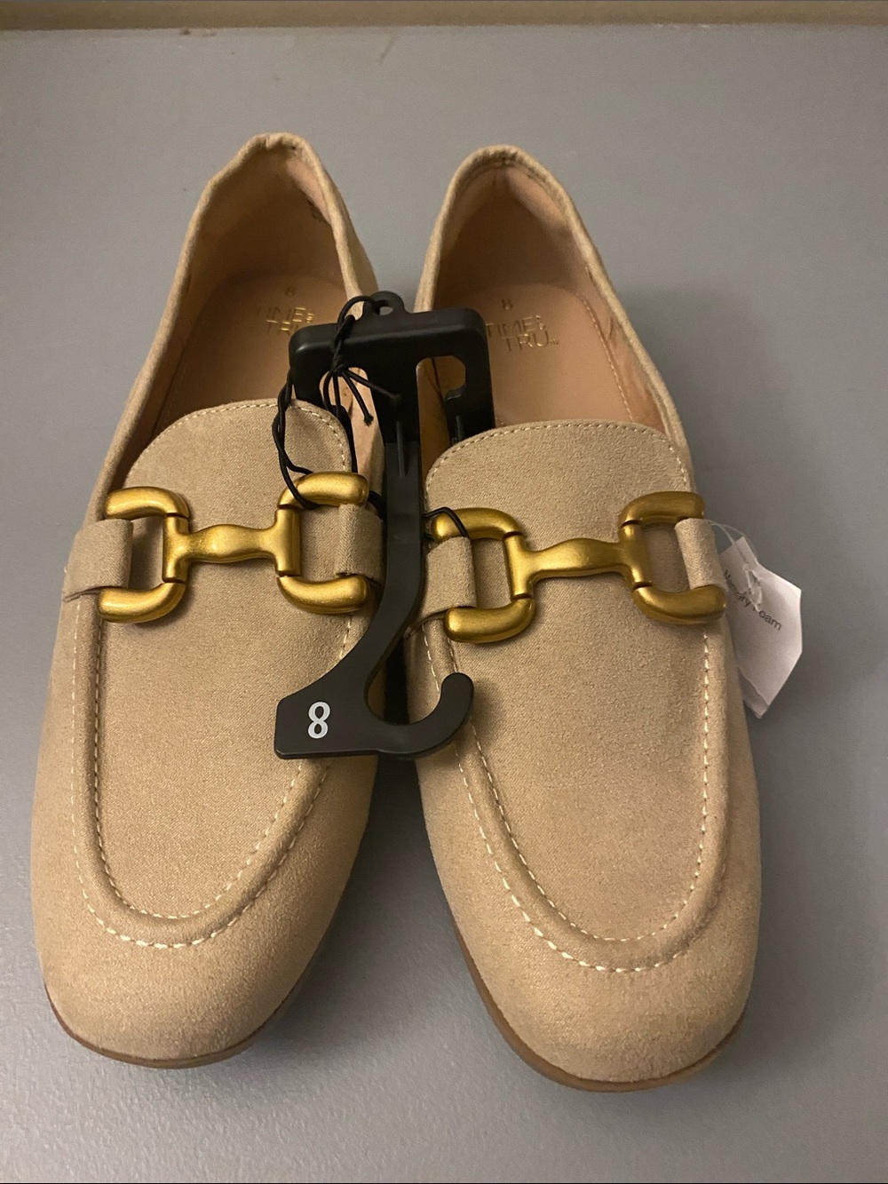 Womens Time and Tru Tan Loafers Size 8 NWT